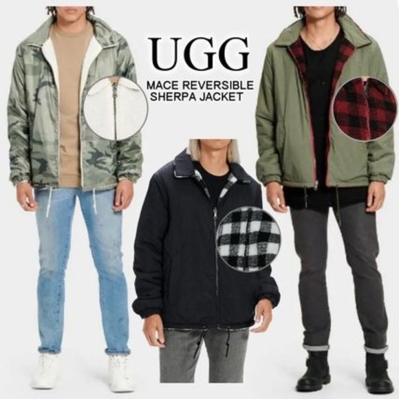 UGG Men's Mace Reversible Sherpa Jacket - Picture 6 of 6